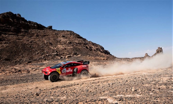 Sebastien Loeb (FRA) of Bahrain Raid Xtreme races during stage 9 of Rally Dakar
2022 around Wadi Ad Dawasir, Saudi Arabia, on  Tuesday.