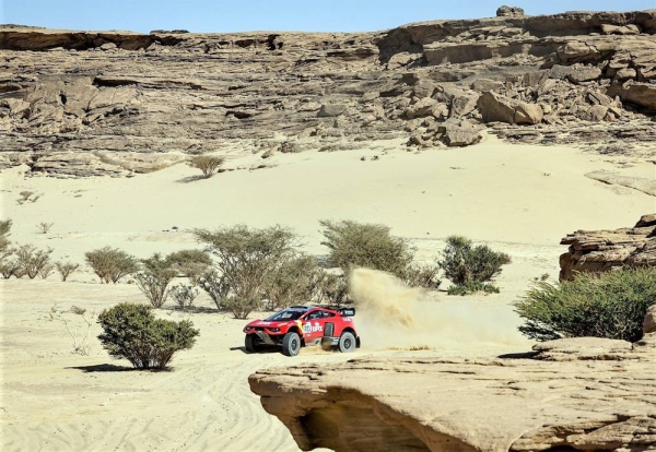 Terranova Orlando (Arg), Oliveras Carreras Daniel (Spa), in action during the Stage 10 of the Dakar Rally 2022 between Wadi Ad Dawasir and Bisha, on Wednesday in Bisha, Saudi Arabia - Photo Florent Gooden / DPPI