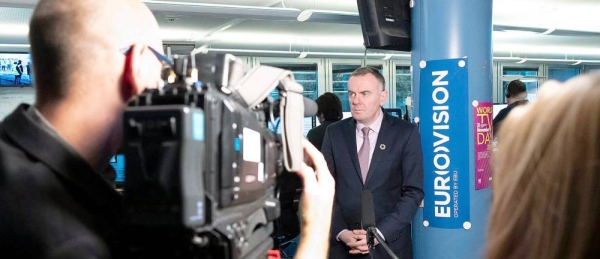 Noel Curran, Director-General of the European Broadcasting Union (EBU) during the Signature of Letter of Intent to Cooperate between the United Nations Office at Geneva and the European Broadcasting Union on Nov. 19, 2018. — courtesy UN Photo/Jean Marc Ferré