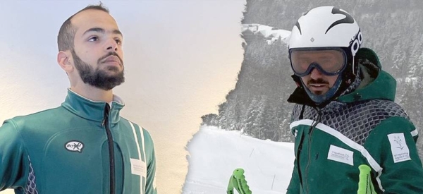 The Saudi winter sports team skiers Salman Al-Howaish and Fayik Abdi.