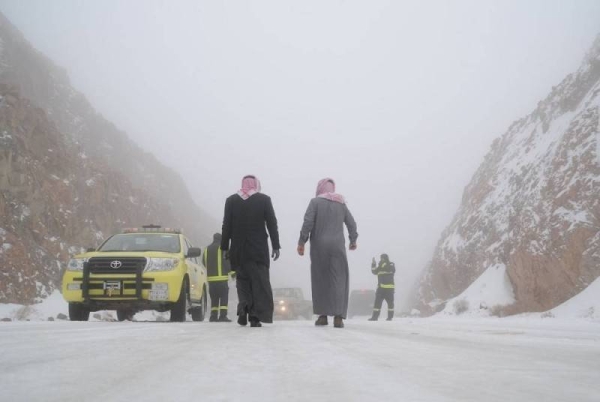 Snow blanketed the Turaif governorate in the Northern Border Region as mercury dropped subzero in some parts of the northern regions of Saudi Arabia.