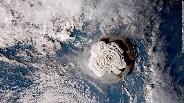 The volcanic eruption was the biggest since the 1991 blast at Mount Pinatubo in the Philippines, early data shows.