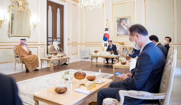 President of the Republic of Korea Moon Jae-in received in Riyadh Wednesday the Gulf Cooperation Council (GCC) Secretary General Dr. Nayef Falah Mubarak Al Hajraf.