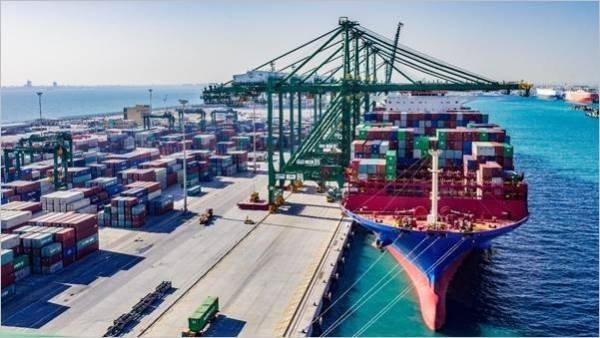 King Abdulaziz Port in Dammam. Saudi Arabia ranked 16th in the 2021 edition of Lloyd’s List One Hundred Ports in terms of volume handled.