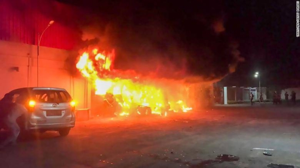 Police were still investigating the cause of the blaze.