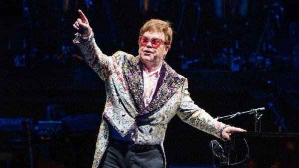 Sir Elton John on the Farewell Yellow Brick Road tour.