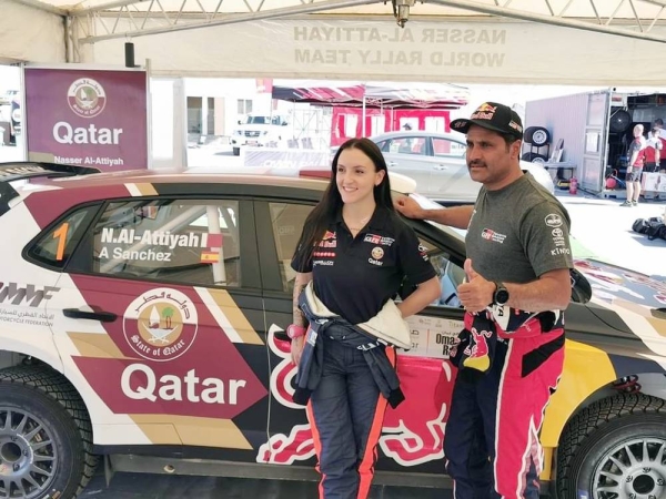 Nasser Al-Attiyah and Alba Sanchez Gonzalez