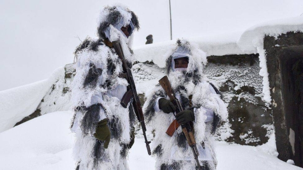 Ukrainian troops at a base in the west of the country.