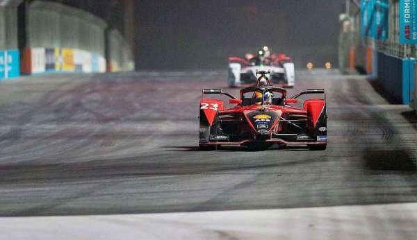 Dutch driver Nyck de Vries.drove his German Mercedes-Benz Q-Team's car to the first place in the first round of ABB FIA Formula E World Championship in Riyadh.