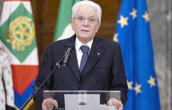 File photo of Italian President Sergio Mattarella