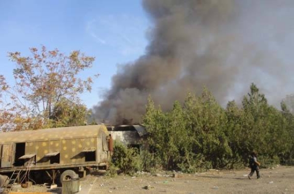 Syria said the missiles targeted outposts in the vicinity of Damascus, resulting in material losses.