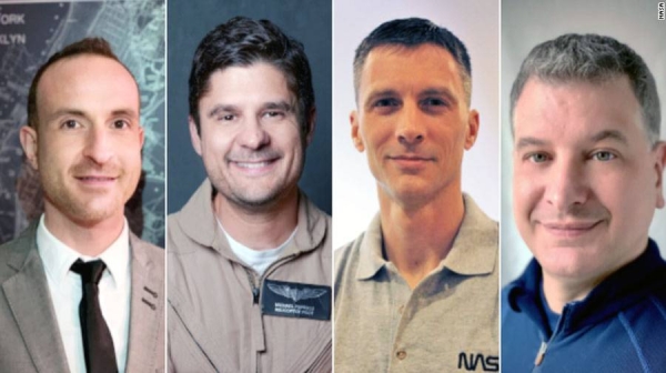 The volunteer crew, from left to right: Pietro Di Tillio, Dragos Michael Popescu, Jared Broddrick and Patrick Ridgley. — courtesy NASA