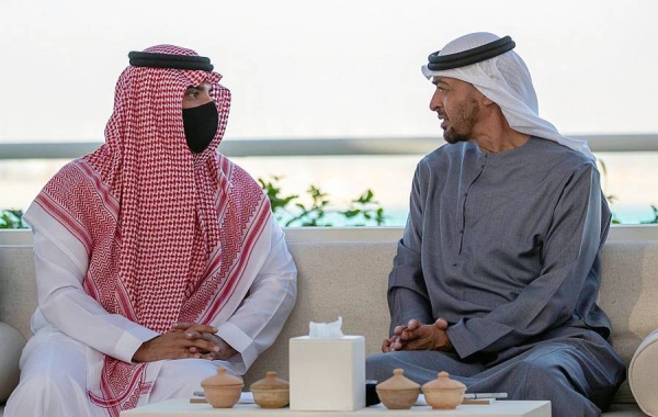 Sheikh Mohammed Bin Zayed Al Nahyan, crown prince of Abu Dhabi and deputy supreme commander of the UAE Armed Forces, received in Abu Dhabi on Tuesday Minister of Interior Prince Abdulaziz Bin Saud Bin Naif.
