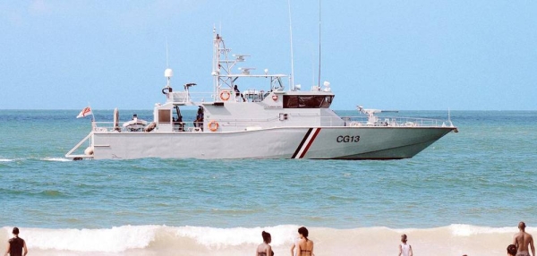 A boat of the Trinidad and Tobago Coast Guard passes in Maracas Bay, Trinidad and Tobago. — courtesy UNSPLASH/Omar Eagle Clarke