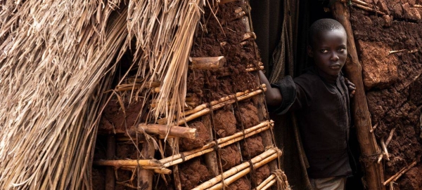 A child in a camp for displaced people in Ituri, Democratic Republic of Congo.