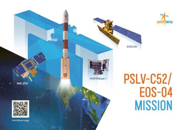The Indian Space Research Organization (ISRO) launched a Polar Satellite Launch Vehicle with two smaller co-passenger satellites at 05.59 a.m. Monday from the First Launch Pad of Satish Dhawan Space Center at Sriharikota in Andhra Pradesh.