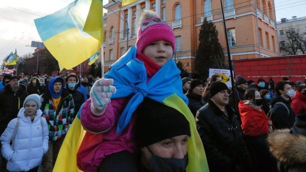 Ukraine's president has called for a day of national unity on Wednesday.
