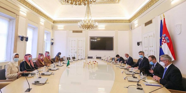 Croatian Prime Minister Andrej Plenković received on Wednesday Foreign Minister Prince Faisal Bin Farhan in Zagreb.

