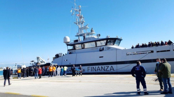 An Italian boat, carrying passengers of 