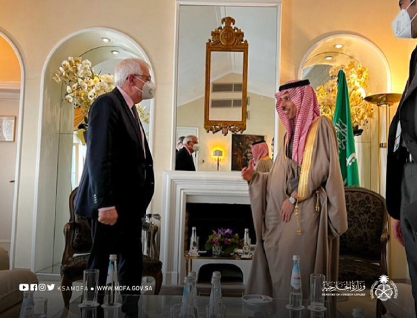 Saudi foreign minister holds talks with EU’s Borrell over Iran deal