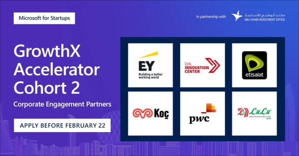 Microsoft for Startups' GrowthX Accelerator applications set to close on Feb. 22