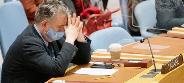 Security Council votes on draft resolution on Ukraine, Feb. 25, 2022. — courtesy UN Photo/Mark Garten