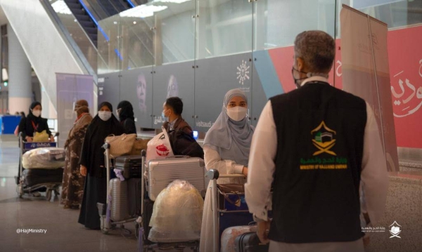 The first group of Umrah pilgrims from Thailand this season arrive at King Abdulaziz International Airport in Jeddah.