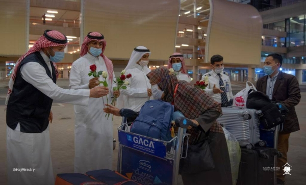 The first group of Umrah pilgrims from Thailand this season arrive at King Abdulaziz International Airport in Jeddah.