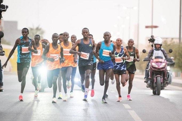 Riyadh witnessed on Saturday morning the launch of the first professional, international marathon in Saudi Arabia, the Riyadh Marathon 2022. More than 10,000 participants of both sexes from inside and outside Saudi Arabia have participated in the Riyadh Marathon 2022. (Photo: @Saudi_SFA)