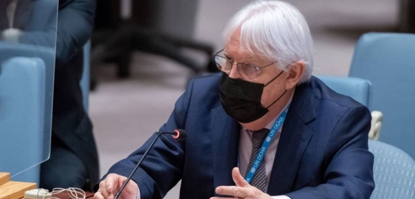 Martin Griffiths, Under-Secretary-General for Humanitarian Affairs and Emergency Relief Coordinator, briefs the Security Council meeting on threats to international peace and security.