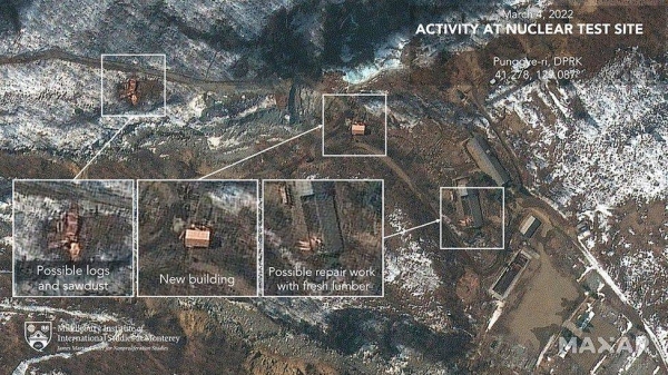 Satellite imagery by Maxar showed three locations in Punggye-ri nuclear testing site where fresh activity had emerged.