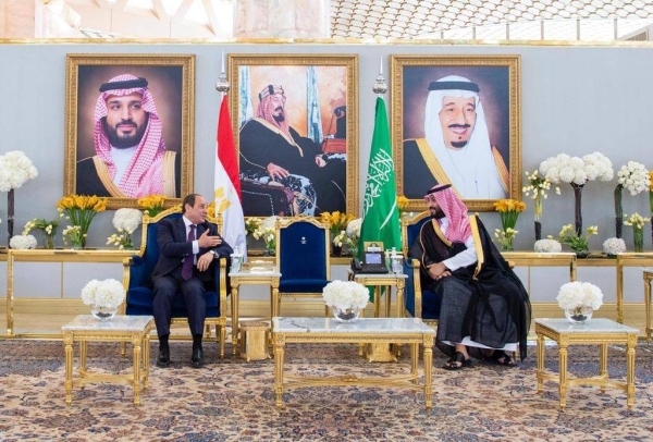 At King Khalid International Airport, Crown Prince Muhammad Bin Salman, deputy prime minister and minister of defense, received President El-Sisi and welcomed him in his second country, the Kingdom of Saudi Arabia.