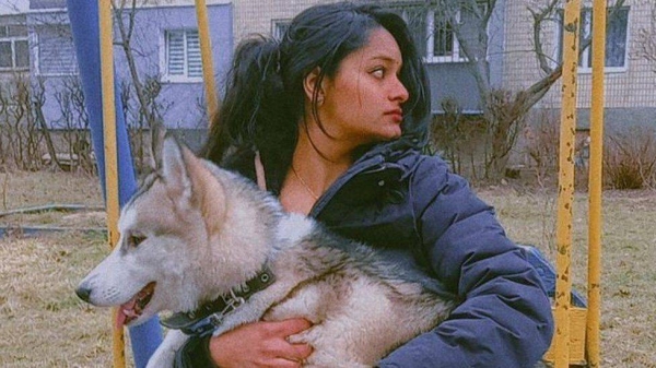 Arya Aldrin brought Zaira, a Siberian husky, from Ukraine to India.