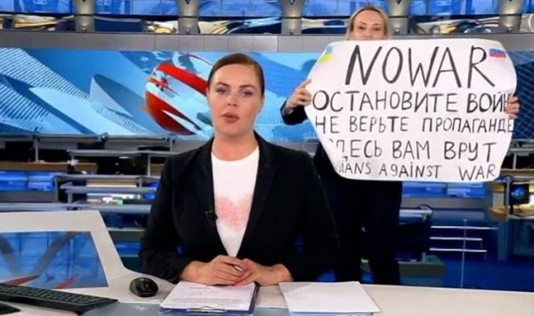 Marina Ovsyannikova is an editor at state-controlled Channel 1.