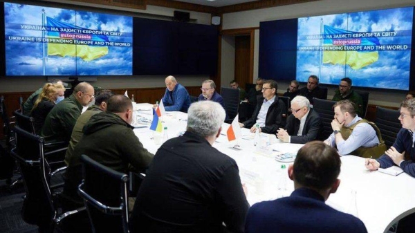 The European leaders held a meeting with Ukrainian President Volodymyr Zelensky in Kyiv.