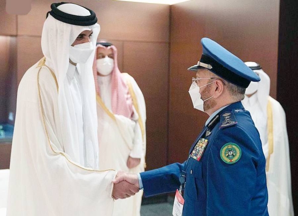 Chief of General Staff of the Royal Saudi Armed Forces Lt. Gen. Fayyad Bin Hamed Al-Ruwaili attended the opening ceremony of Doha International Maritime Defense Exhibition and Conference (DIMDEX 2022) Monday.