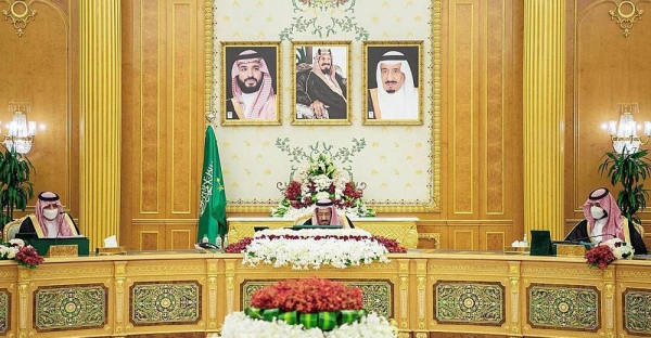 Custodian of the Two Holy Mosques King Salman chaired the Cabinet sessions at Al-Yamamah Palace Tuesday.