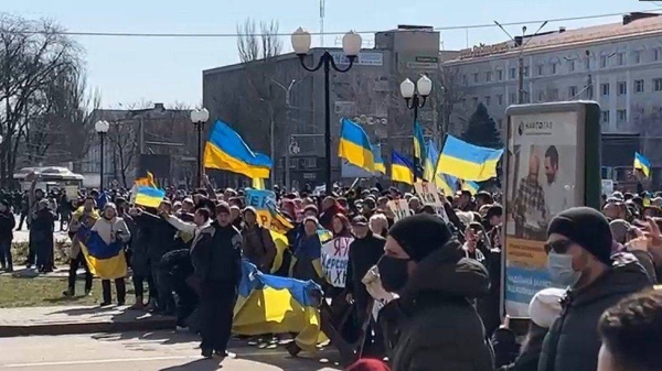 Russian forces have faced opposition in occupied cities like Kherson.