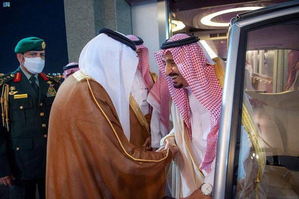 The Custodian of the Two Holy Mosques King Salman arrived on Thursday's evening in Jeddah coming from Riyadh.