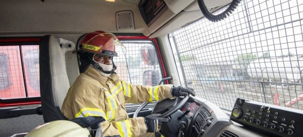 Fabien Mwingwa, an ex-combatant who is employed by MONUSCO in Goma, North Kivu province of DRC as Fire Safety Assistant. — courtesy UN/ Eskinder Debebe