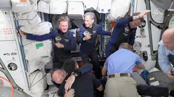 Three paying passengers arrive at International Space Station, Saturday — courtesy NASA