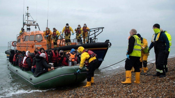 The number of people crossing the English Channel has risen sharply this year.
