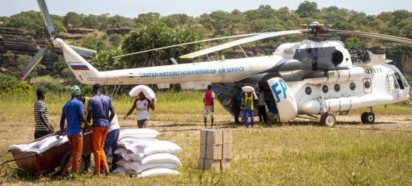 Food assistance to the people of Madjoari village, Burkina Faso.