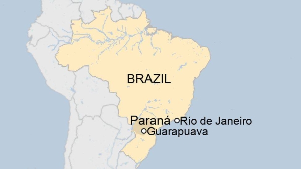 The attempted robbery happened in the city of Guarapuava in Paraná state.