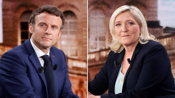 Le Pen and Macron come to blows over headscarf policy.
