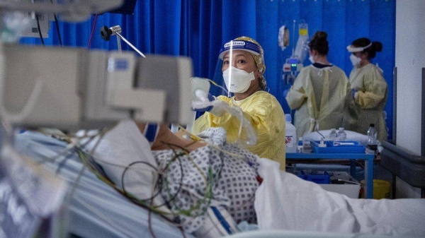 A nurse in ICU in a hospital in Tooting.