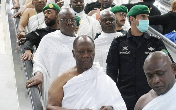President Alassane Ouattara of the Republic of Cote d'Ivoire Tuesday performed Umrah.