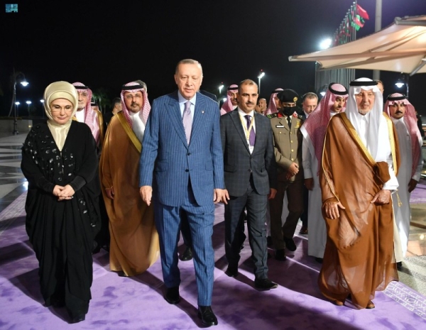Turkish President arrives in Saudi Arabia