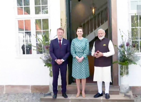 Indian Prime Minister Narendra Modi and Danish PM Mette Frederiksen met on Tuesday at her scenic 18th century official residence Marienborg, which is perched upon a hilltop and surrounded by meadows, woods and lakes.
