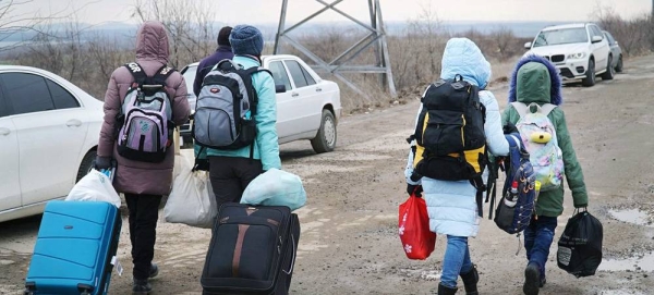 A group of women fleeing Ukraine arrive in Moldova. — courtesy UN Women
